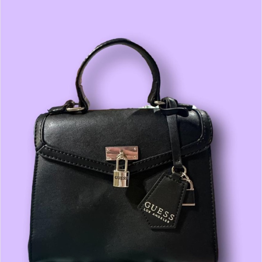 GUESS Black Kravitz Small Flap Satchel Bag 🔥SALE🔥 NWOT​